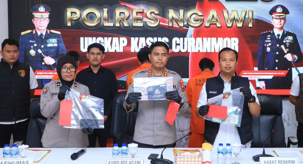 Curanmor Lintas Provinsi Terbongkar dalam 24 Jam, Polres Ngawi Ringkus Residivis Lima Kali Masuk Penjara