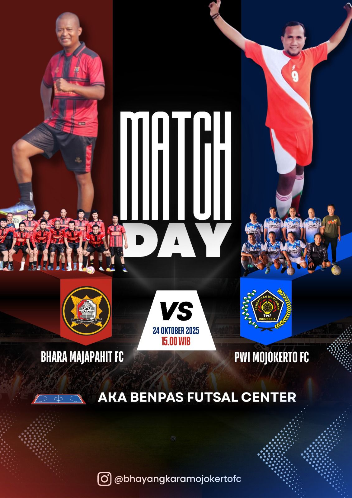 Laga Persahabatan: PWI Mojokerto FC Tantang Bhara Majapahit FC, Kapolres Turun Langsung ke Lapangan