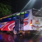 Bus PO Mira Alami Kecelakaan Tunggal di Mojoagung Jombang, Tak Ada Korban Jiwa