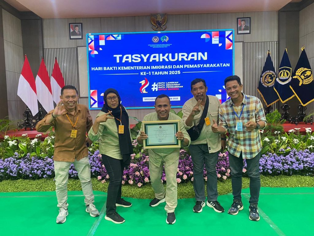 PWI Mojokerto Raya Jadi Satu-Satunya Organisasi Pers di Jatim yang Raih Penghargaan Pemasyarakatan