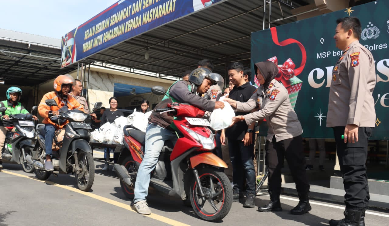 Polres Mojokerto Kota dan Ojol Sarapan Bareng, Pererat Sinergi Jaga Kondusivitas Kota