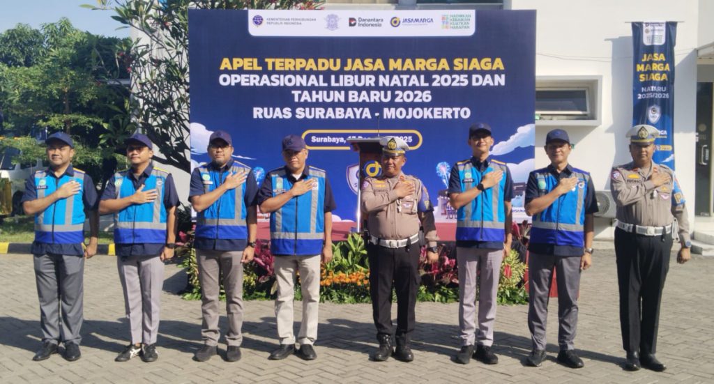 PJR Polda Jatim Gelar Apel Siaga Operasional Pengamanan Nataru 2025–2026 di Warugunung