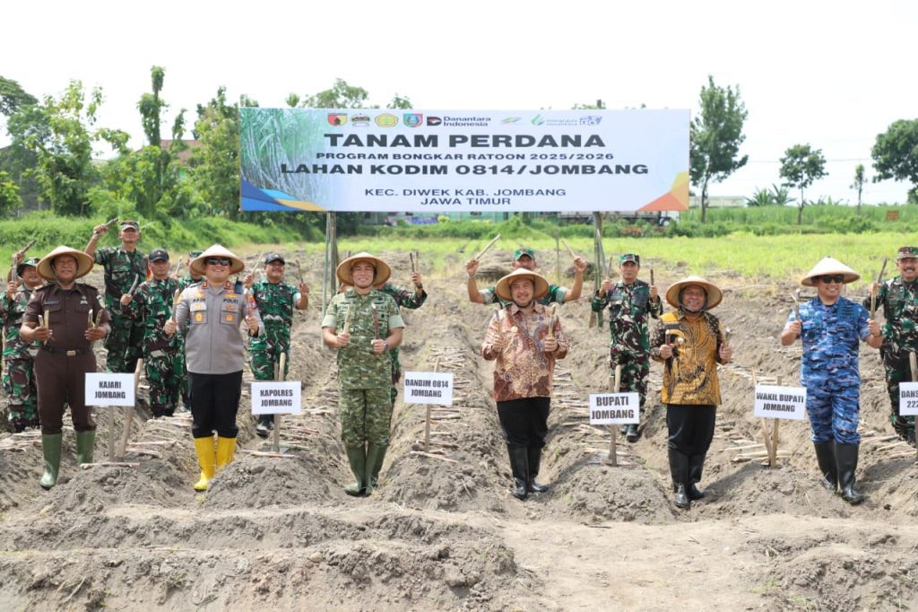 Pemkab Jombang–TNI–SGN Launching Tanam Tebu Perdana, Perkuat Target Swasembada Gula 2028