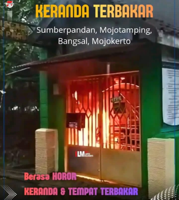 Keranda Makam Terbakar Tersambar Petir di Mojokerto, Warga Merinding di Tengah Hujan Deras