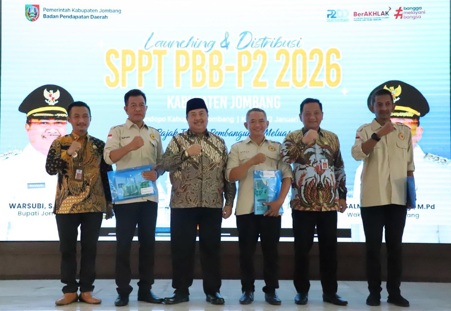PBB-P2 Jombang 2026 Resmi Diluncurkan, Ketetapan Pajak Turun Rp15,1 Miliar