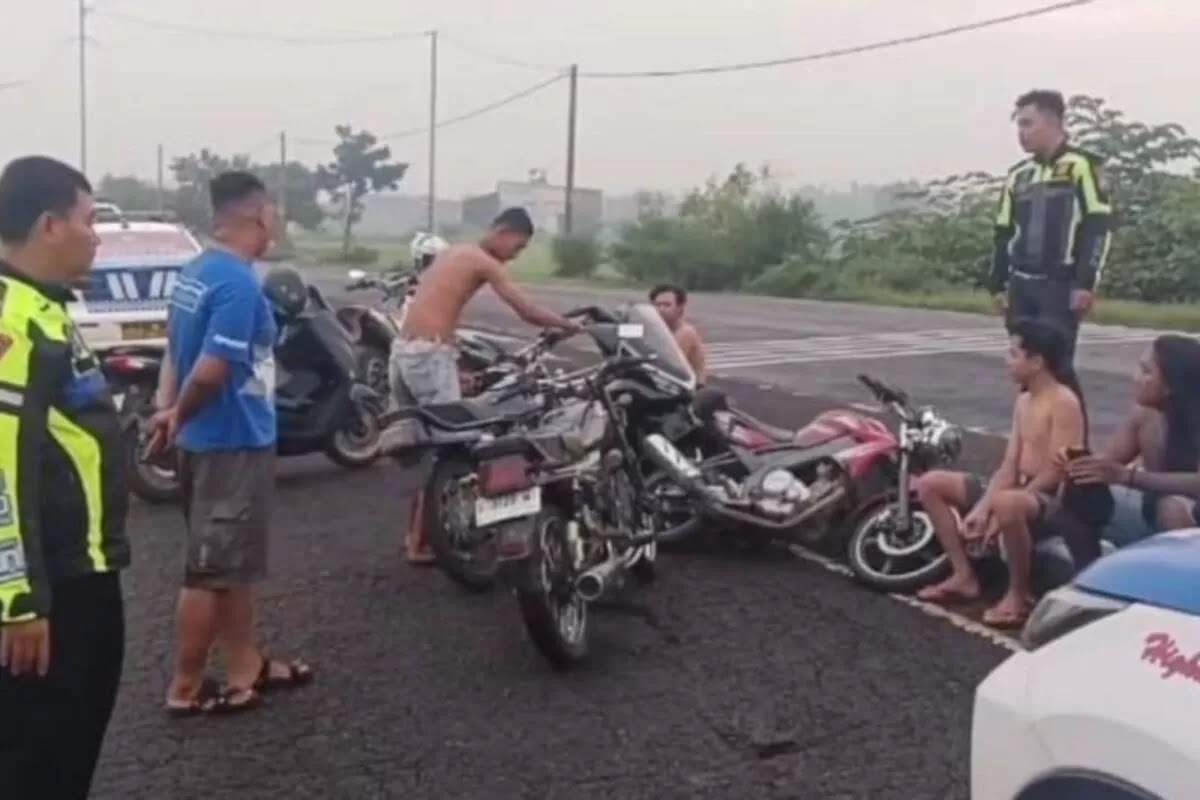 Patroli Sahur di Mojoagung, Polisi Amankan 18 Motor Diduga Hendak Balap Liar