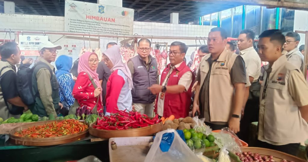 Jelang Ramadhan, Satgas Pangan Polda Jatim Sidak Pasar Pucang Surabaya
