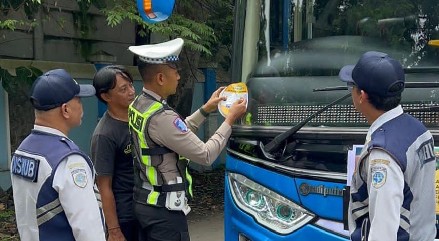 Operasi Keselamatan Semeru 2026, Satlantas Mojokerto Kota Perketat Ramp Check Bus