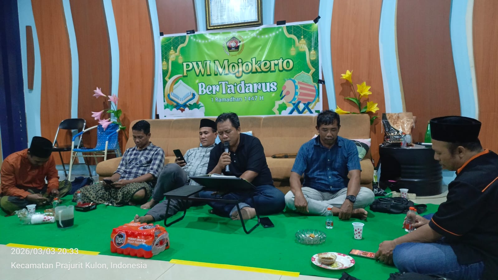 Malam Ke-14 Ramadan, PWI Mojokerto Raya Perkuat Silaturahmi Lewat Buka Bersama dan Tadarus