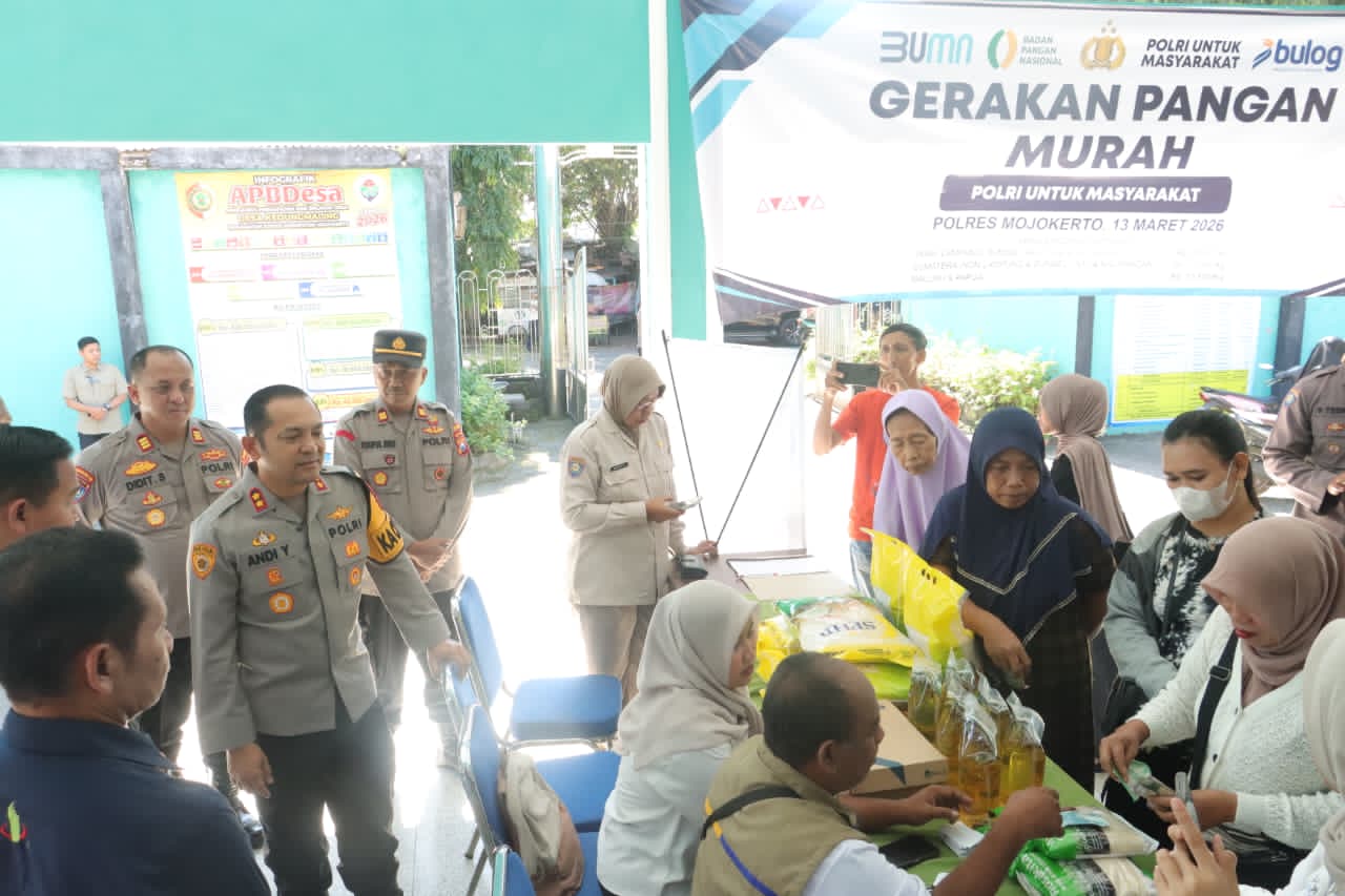 Jelang Lebaran, Polres Mojokerto Gelar Gerakan Pangan Murah untuk Tekan Harga Sembako