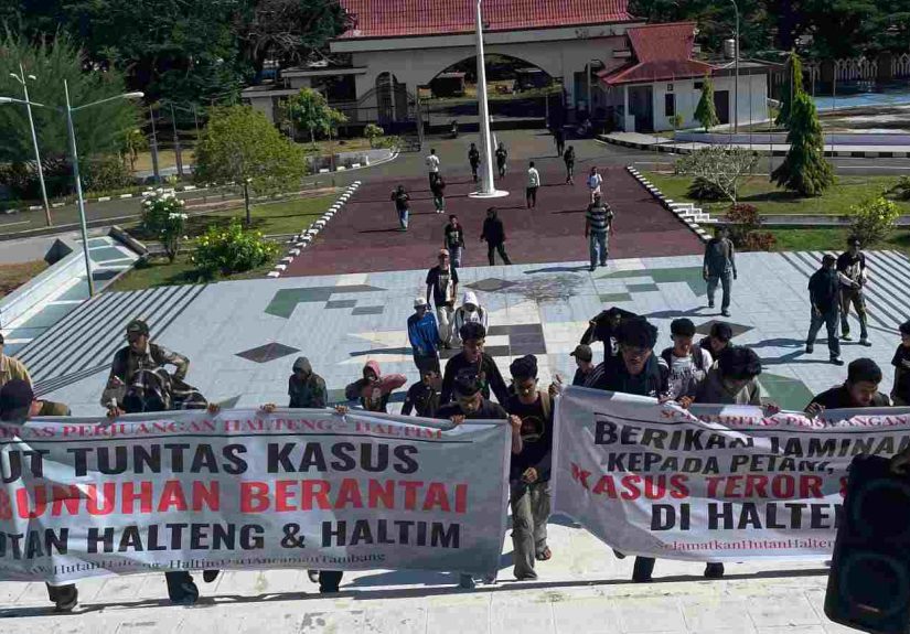 Aksi Solidaritas Haltim–Halteng Guncang Ternate, Massa Desak Pengungkapan Pembunuhan Misterius di Hutan Halmahera
