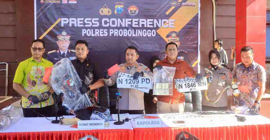 Tujuh Pelaku Curas dan Curanmor Diringkus, Polisi Probolinggo Kembalikan Motor Korban