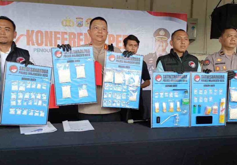 Ungkap Jaringan Narkoba, Polres Mojokerto Kota Ringkus 57 Tersangka dan Sita Barang Bukti Rp1,16 Miliar