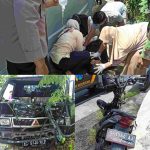 Nyalip Potong Marka, Pemotor Honda Beat Terlibat Tabrakan Adu Banteng dengan Pikap di Jombang