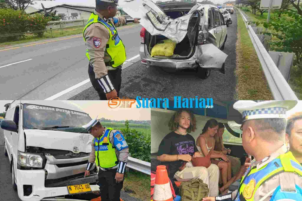 HiAce Angkut Wisatawan Irlandia dan Kanada Tabrak Avanza di Tol SuMo, Satu Penumpang Luka Ringan