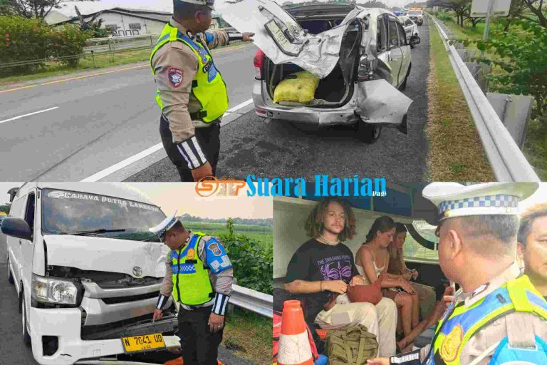HiAce Angkut Wisatawan Irlandia dan Kanada Tabrak Avanza di Tol SuMo, Satu Penumpang Luka Ringan
