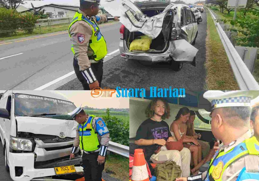 HiAce Angkut Wisatawan Irlandia dan Kanada Tabrak Avanza di Tol SuMo, Satu Penumpang Luka Ringan