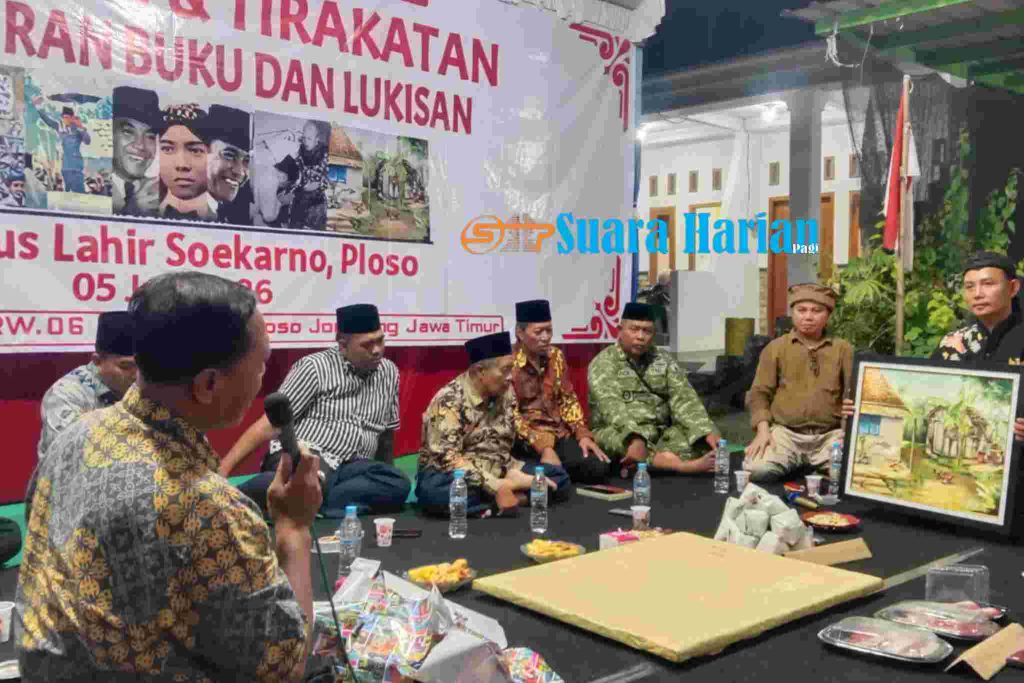 Lukisan Jejak Bung Karno di Ploso Karya Seniman Jombang Laku Dilelang Rp1,6 Juta