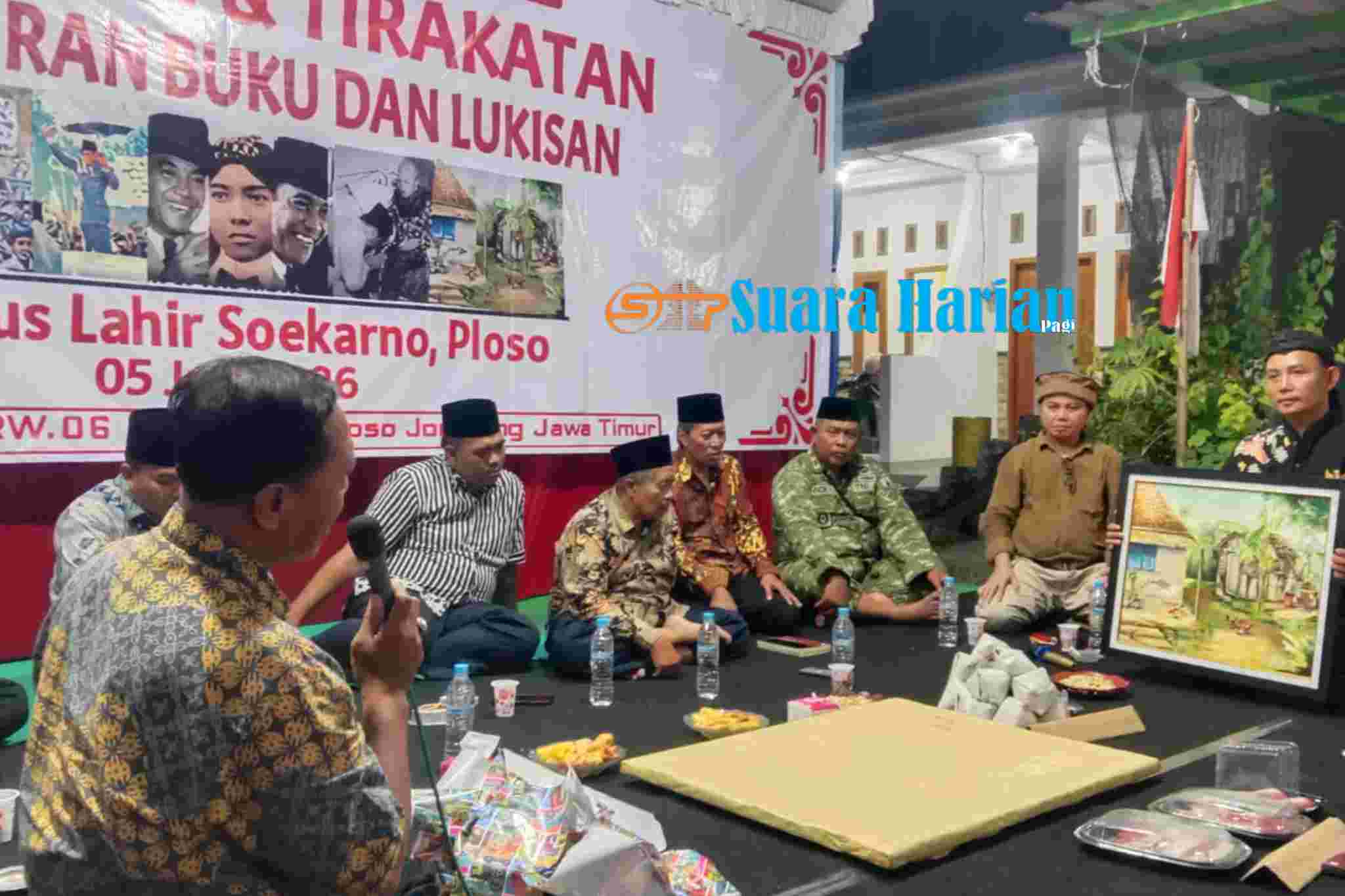Lukisan Jejak Bung Karno di Ploso Karya Seniman Jombang Laku Dilelang Rp1,6 Juta