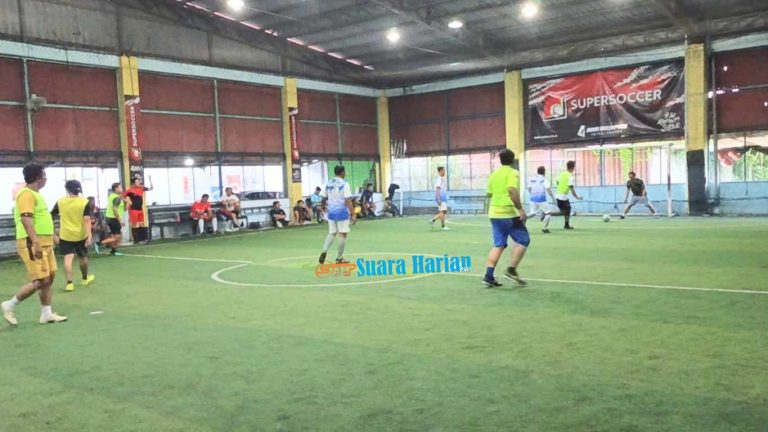 Gelar Laga Futsal Untuk Jalin Sinergi Antara Satintelkam Polres Mojokerto Kota dengan PWI