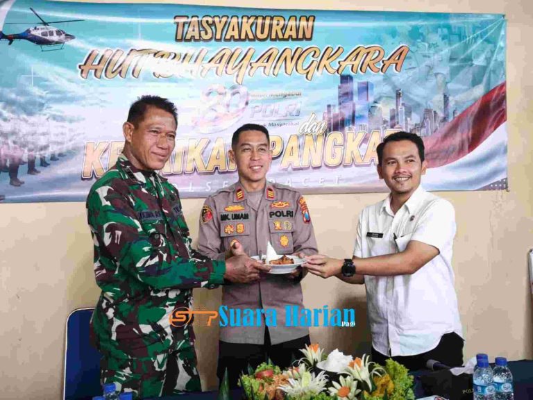 Forkopimca Pacet Rayakan HUT Bhayangkara ke-80, Tumpeng Jadi Simbol Soliditas Tiga Pilar