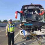 Diduga Sopir Alami Microsleep, Bus Eka Tabrak Truk Tronton di Tol Surabaya-Mojokerto, Satu Penumpang Terluka