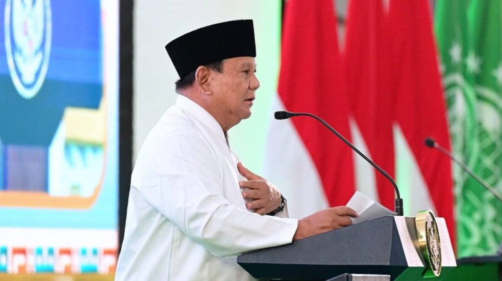 Buka Muktamar NU di Jombang, Prabowo Gaungkan “Jas Hijau”: Jangan Lupakan Jasa Ulama