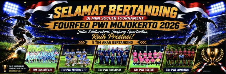 Empat Tim PWI Adu Strategi di Fourfeo Mini Soccer Piala PWI Mojokerto 2026