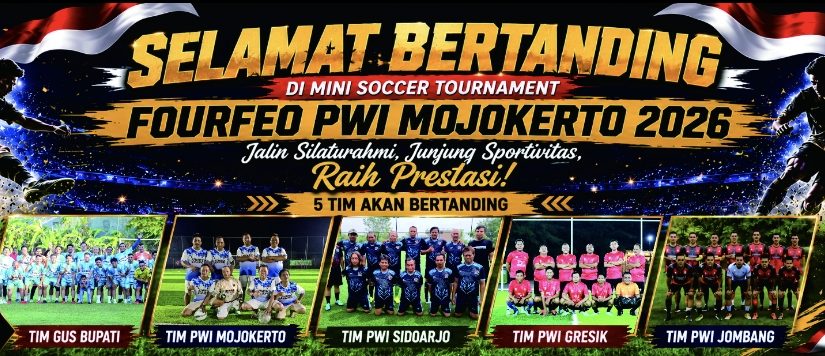 Empat Tim PWI Adu Strategi di Fourfeo Mini Soccer Piala PWI Mojokerto 2026