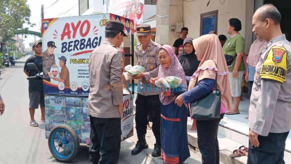 Mobil Bhabinkamtibmas Polsek Magersari Disulap Jadi Sarana Bagi Sembako dan Sayur Segar 