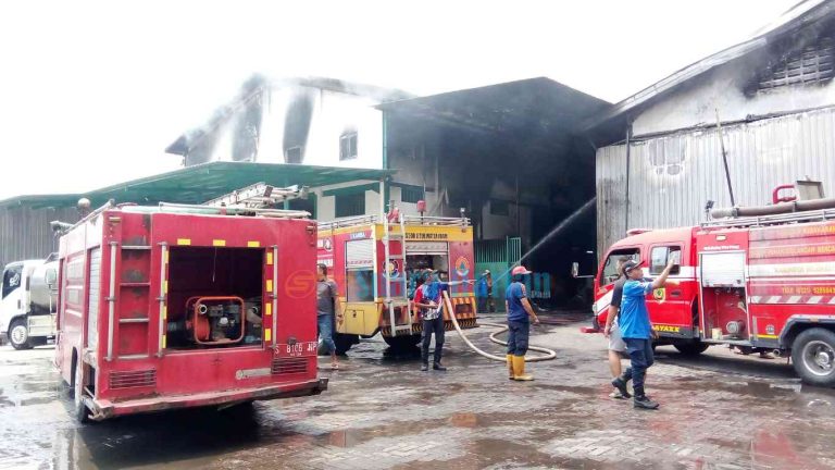 Api Lahap 3 Gudang PT ESA Kalen Jaya Mojokerto, Ratusan Karyawan Selamatkan Diri