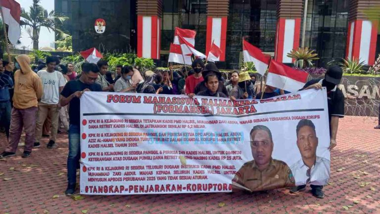 Aksi Jilid II di KPK, FORMAHSEL Soroti Dugaan Pungutan Rp6,2 Miliar Dana Retret Kades Halsel