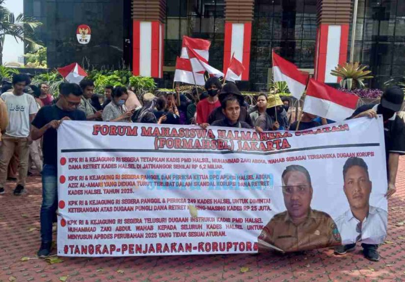 Aksi Jilid II di KPK, FORMAHSEL Soroti Dugaan Pungutan Rp6,2 Miliar Dana Retret Kades Halsel