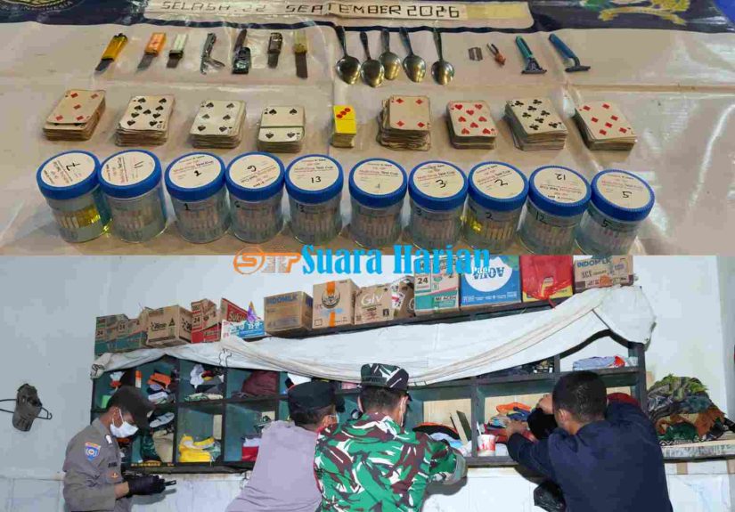 Tujuh Sajam Rakitan Ditemukan Saat Razia Gabungan di Lapas Mojokerto