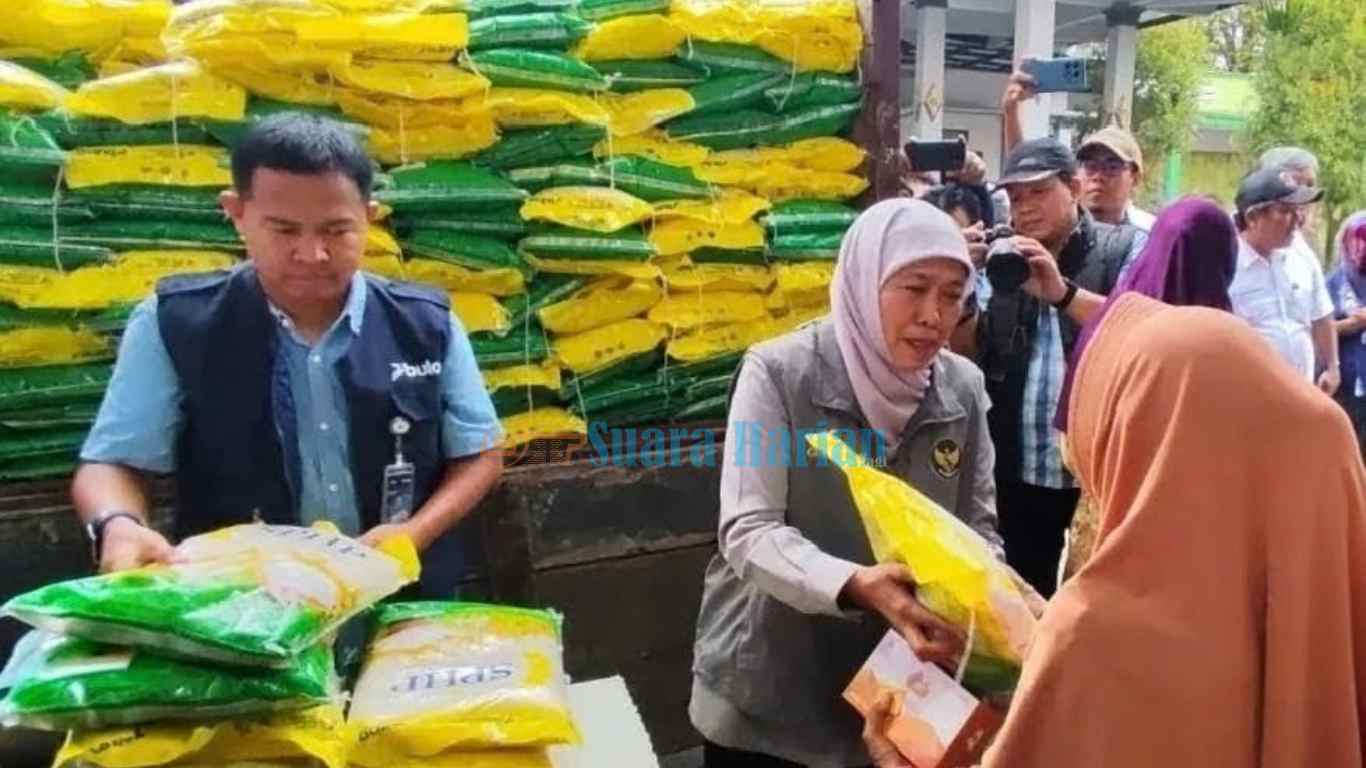 Pasar Murah di Bangsal Diserbu Warga, Bulog Gelontorkan 5 Ton Beras