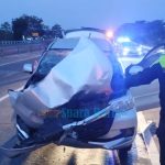 Diduga Mengantuk, Xenia Tabrak Truk di Tol Jomo, Satu Penumpang Tewas