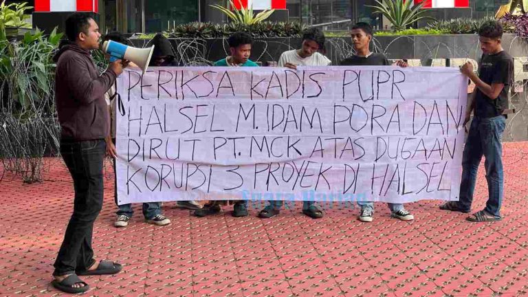 FORMAHSEL Jakarta Demo di KPK, Soroti Dugaan Penyimpangan Tiga Proyek Jalan Rp57 Miliar di Halmahera Selatan
