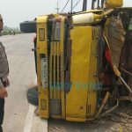 Oleng ke Kiri, Truk Bermuatan Sapi Hantam Dump Truk di Jombang
